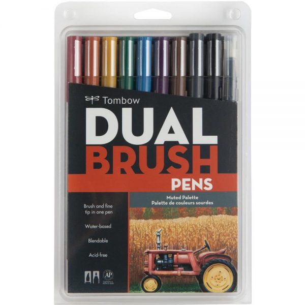 Wholesale 12 Dual Brush Markers Pen Fine Tip And Brush Tip Pens